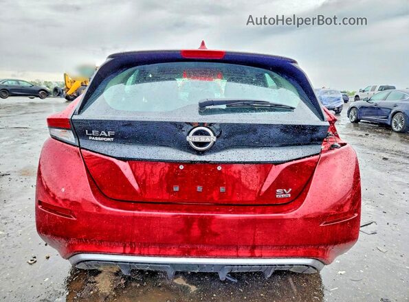 1N4CZ1CV1PC562617 2023 NISSAN LEAF Red Rear view