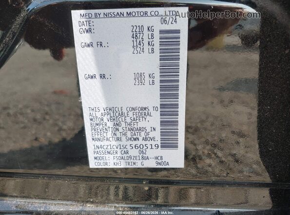 1N4CZ1CV1SC560519 2025 NISSAN LEAF Черный Вид подкапотного пространства