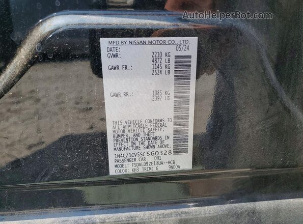 1N4CZ1CV5SC560328 2025 NISSAN LEAF Черный Вид подкапотного пространства