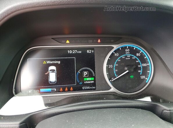 1N4CZ1CV6RC551406 2024 NISSAN LEAF White ხელსაწყოთა პანელის ხედი
