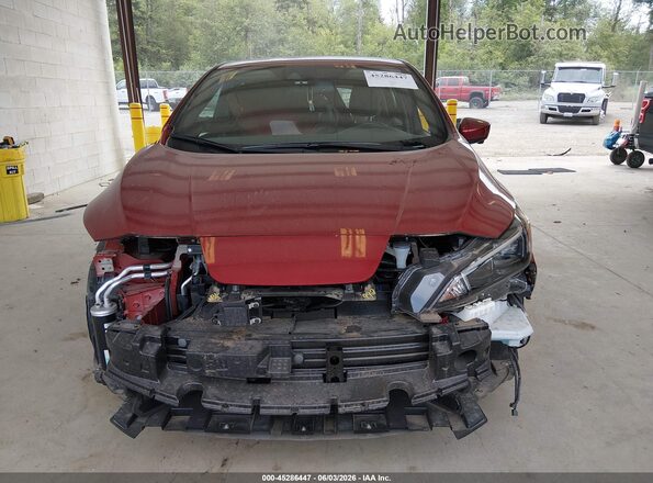 1N4CZ1CV6SC562153 2025 NISSAN LEAF Red Vista interior trasera
