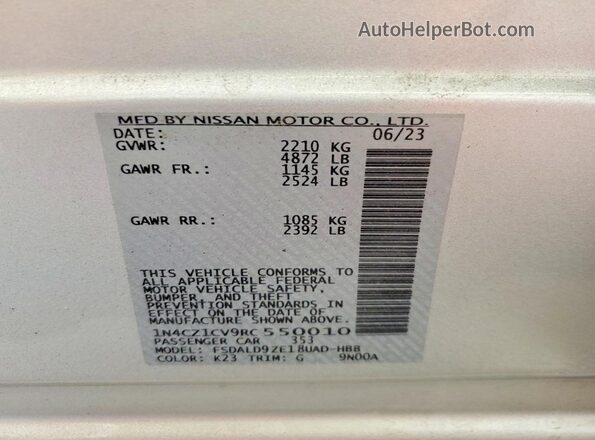 1N4CZ1CV9RC550010 2024 NISSAN LEAF Silver Widok komory silnika