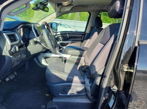 1N6AA1ED2LN501575 2020 NISSAN TITAN Black Widok wnętrza z przodu