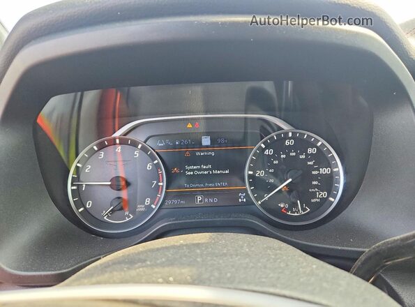 1N6AA1FBXRN110809 2024 NISSAN TITAN Red Սարքավորումների վահանակի տեսք