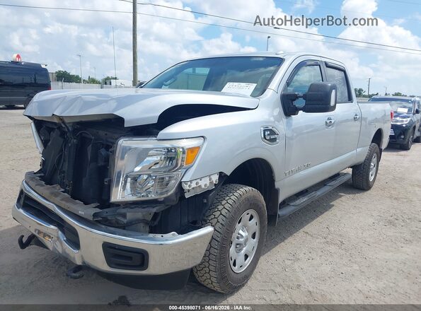 1N6BA1F34HN548964 2017 NISSAN TITAN XD Silver წინა მარცხენა ხედი სამი მეოთხედიდან