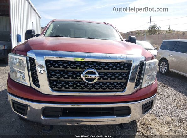 1N6BA1F37HN522052 2017 NISSAN TITAN XD Red Instrument cluster view