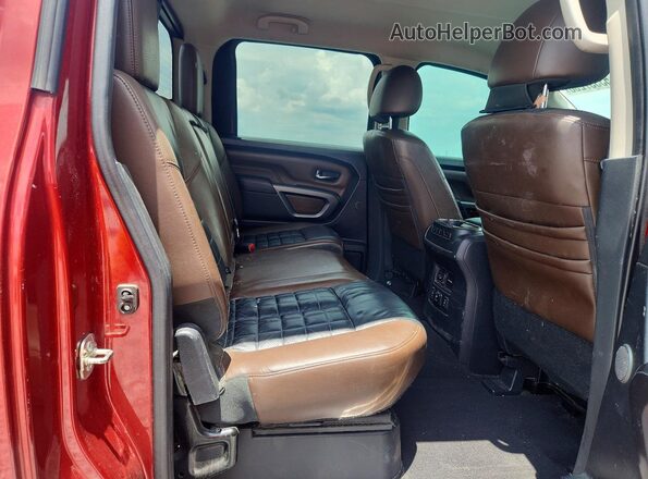 1N6BA1F41GN515475 2016 NISSAN TITAN Burgundy Vista de los asientos traseros