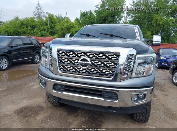 1N6BA1F43JN525660 2018 NISSAN TITAN XD Gray Widok zestawu wskaźników