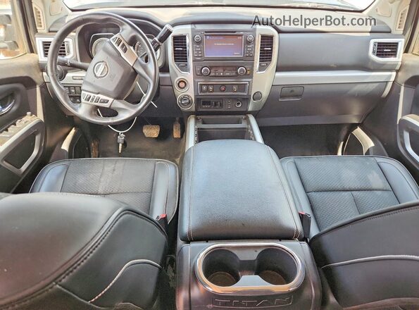 1N6BA1F44HN520509 2017 NISSAN TITAN Blue წინა პანელის ხედი