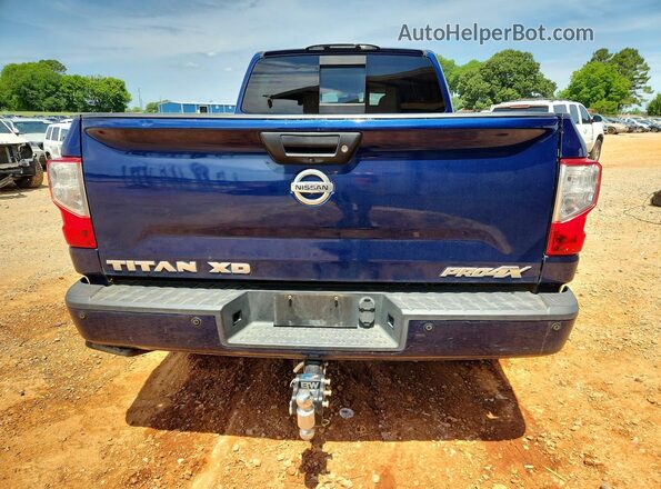 1N6BA1F44HN520509 2017 NISSAN TITAN Blue უკანა ხედი