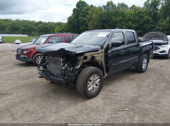 1N6ED1EK0NN684680 2022 NISSAN FRONTIER Black Առջևի ձախ երեք քառորդ տեսարան