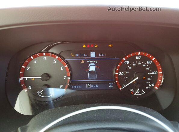 1N6ED1EK2SN654043 2025 NISSAN FRONTIER Orange Instrument cluster view
