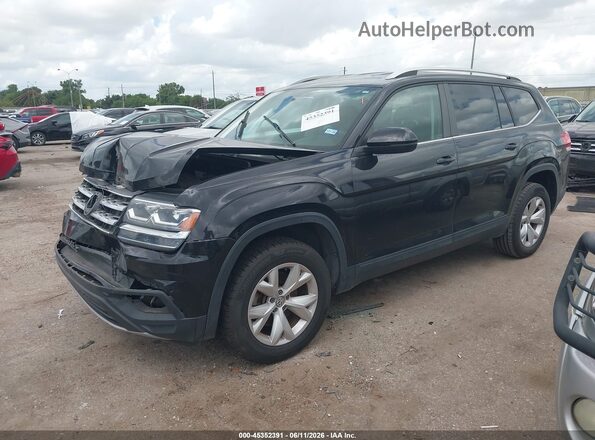 1V2AP2CA8JC572707 2018 VOLKSWAGEN ATLAS Black Vista tres cuartos delantera izquierda