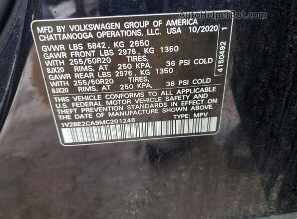 1V2BE2CA9MC201246 2021 VOLKSWAGEN ATLAS Black 
