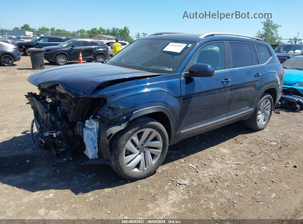 1V2BP2CA4MC537090 2021 VOLKSWAGEN ATLAS Blue Przód lewy