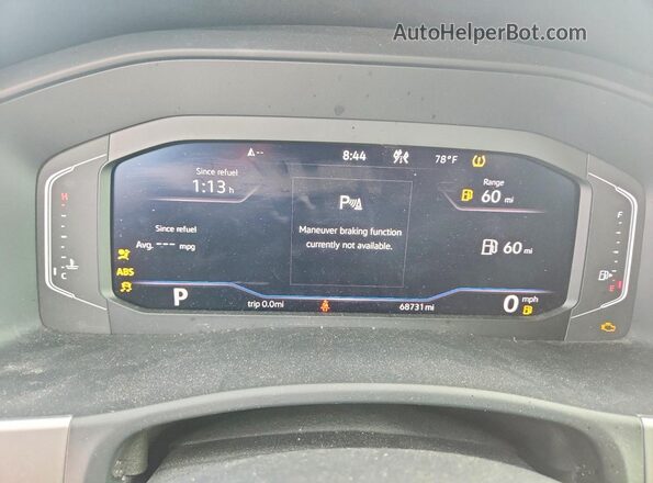 1V2BR2CA8PC544770 2023 VOLKSWAGEN ATLAS Серебряный Вид щитка приборов
