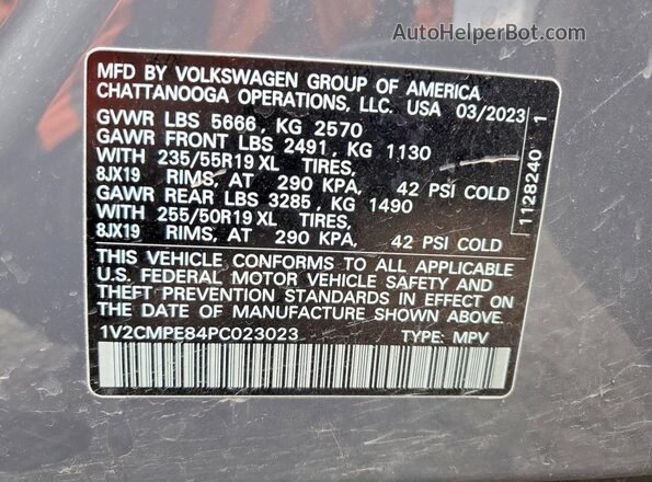 1V2CMPE84PC023023 2023 VOLKSWAGEN ID.4 Gray 