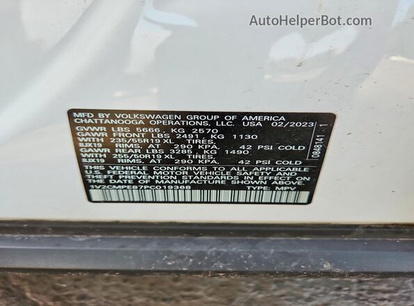 1V2CMPE87PC019368 2023 VOLKSWAGEN ID.4 White 