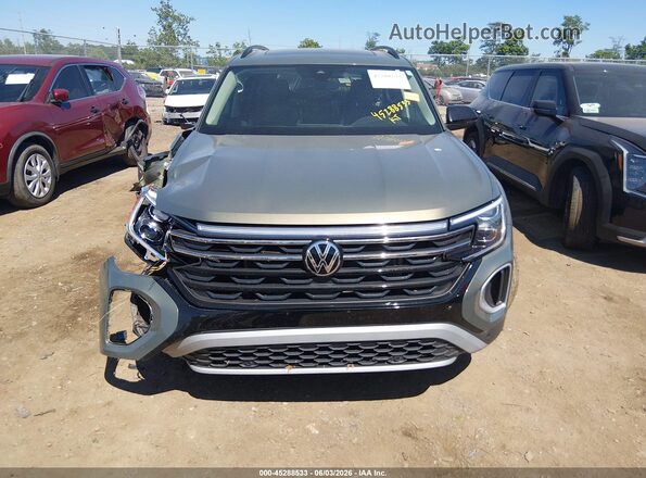 1V2CR2CA7RC584345 2024 VOLKSWAGEN ATLAS Green ხელსაწყოთა პანელის ხედი
