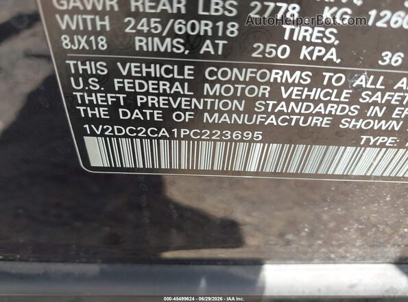 1V2DC2CA1PC223695 2023 VOLKSWAGEN ATLAS Black Widok komory silnika