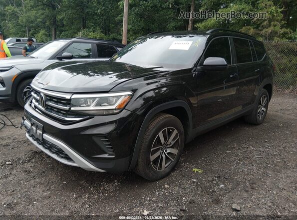 1V2DP2CA3MC524081 2021 VOLKSWAGEN ATLAS Черный Передняя левая четверть