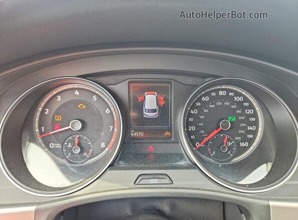 1V2DR2CA6KC531159 2019 VOLKSWAGEN ATLAS Black Widok zestawu wskaźników
