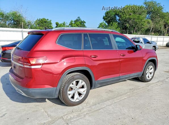 1V2DR2CA7JC519200 2018 VOLKSWAGEN ATLAS Maroon Rear right