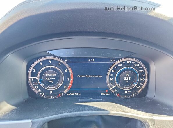 1V2ER2CA0KC536037 2019 VOLKSWAGEN ATLAS Белый Вид щитка приборов
