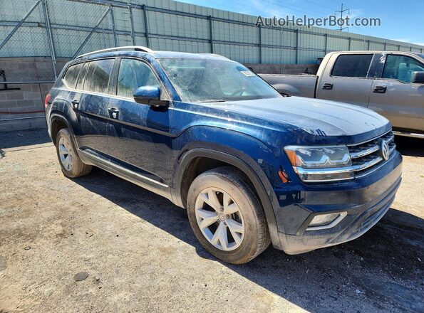 1V2ER2CA6JC526675 2018 VOLKSWAGEN ATLAS Blue Передня права чверть