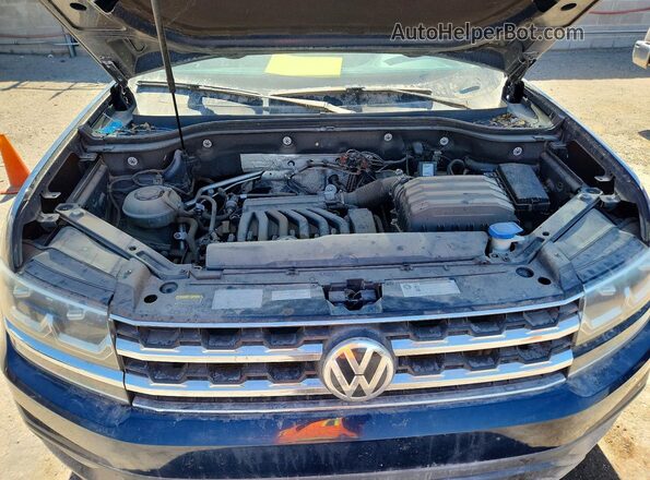 1V2ER2CA6JC526675 2018 VOLKSWAGEN ATLAS Blue Вид підкапотного простору