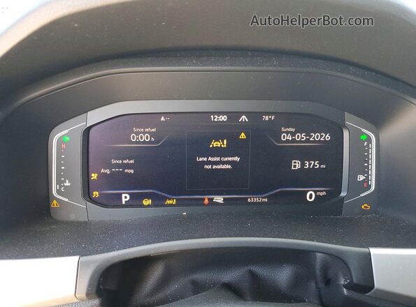 1V2FE2CA2NC200037 2022 VOLKSWAGEN ATLAS Gray Instrument cluster view