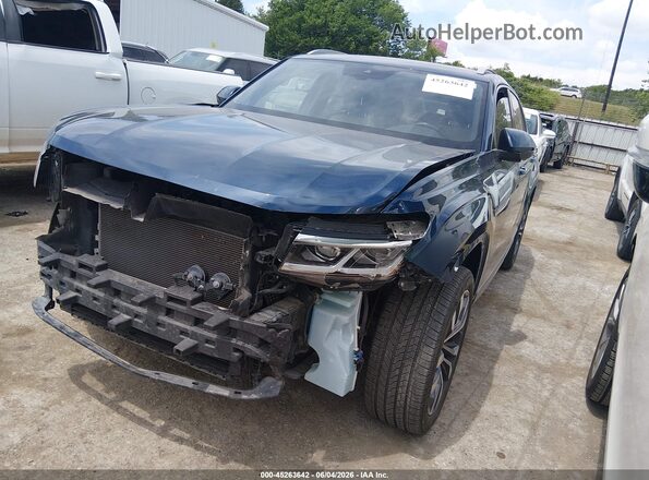 1V2FE2CA2NC225391 2022 VOLKSWAGEN ATLAS Blue Передня ліва чверть