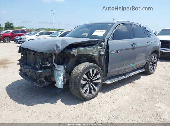 1V2FE2CA7NC210255 2022 VOLKSWAGEN ATLAS Gray Vista tres cuartos delantera izquierda