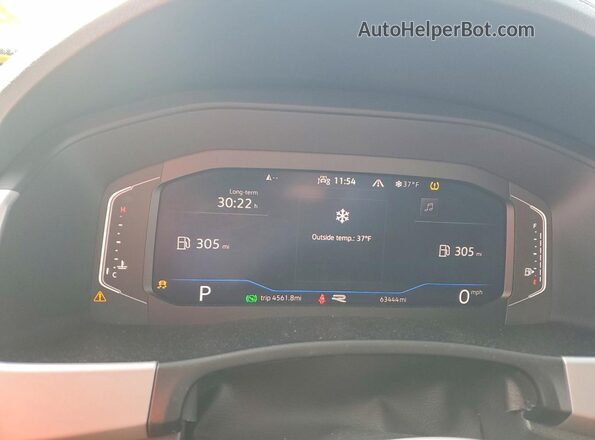 1V2FE2CA9MC206058 2021 VOLKSWAGEN ATLAS Серый Вид щитка приборов