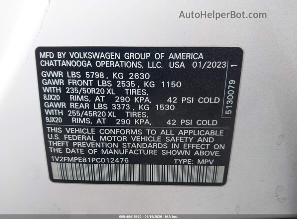 1V2FMPE81PC012476 2023 VOLKSWAGEN ID.4 Белый Вид подкапотного пространства