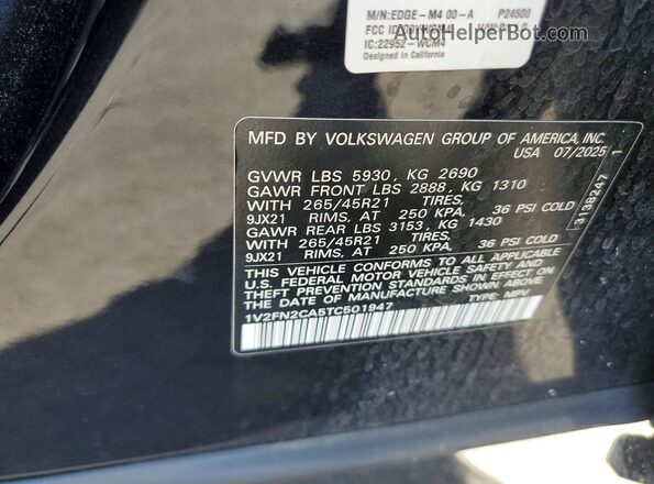 1V2FN2CA5TC501947 2026 VOLKSWAGEN ATLAS Charcoal 