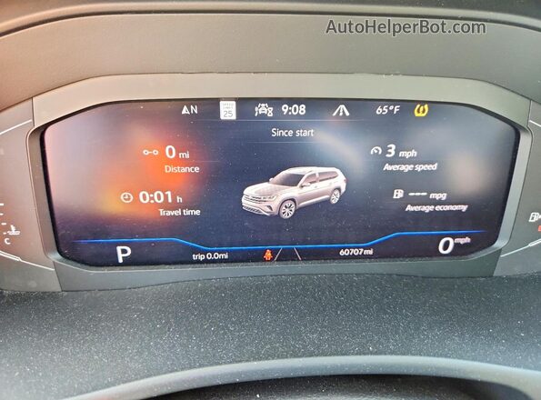 1V2FR2CA3MC538677 2021 VOLKSWAGEN ATLAS Gray Widok zestawu wskaźników