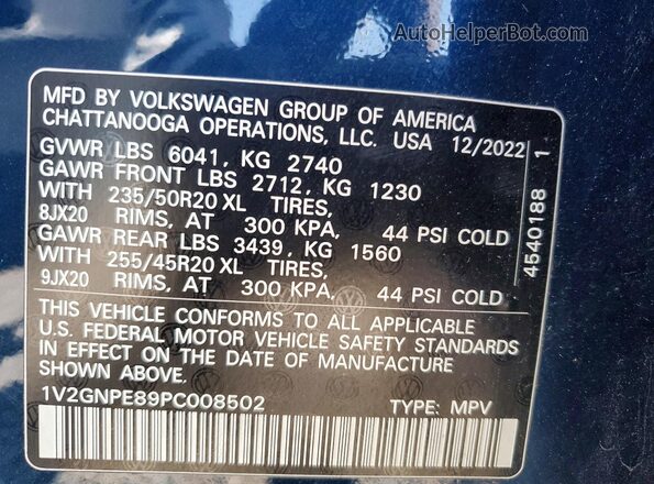 1V2GNPE89PC008502 2023 VOLKSWAGEN ID.4 Blue 