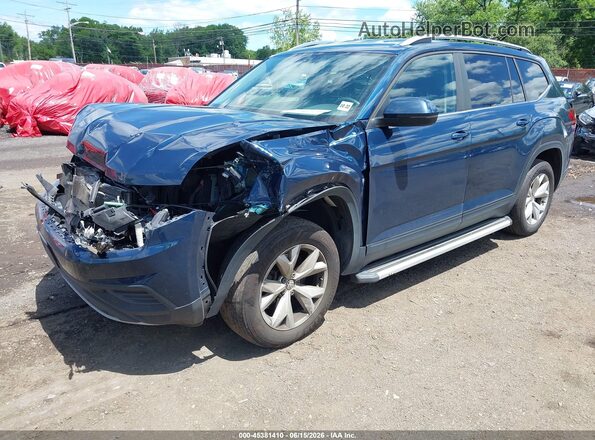 1V2GR2CA5JC517670 2018 VOLKSWAGEN ATLAS Dark Blue Vista tres cuartos delantera izquierda