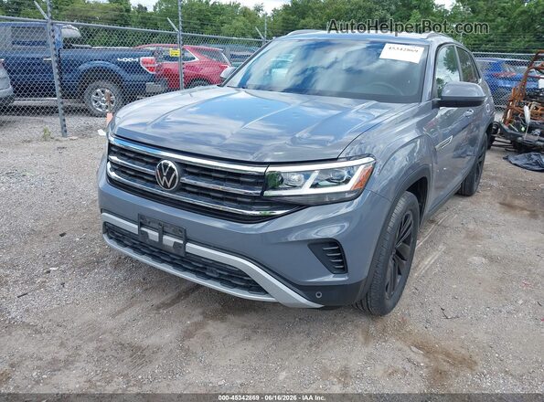1V2HC2CA6MC236942 2021 VOLKSWAGEN ATLAS Gray Vista tres cuartos delantera izquierda