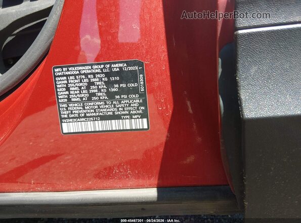 1V2HE2CA9RC225712 2024 VOLKSWAGEN ATLAS Red Engine compartment view