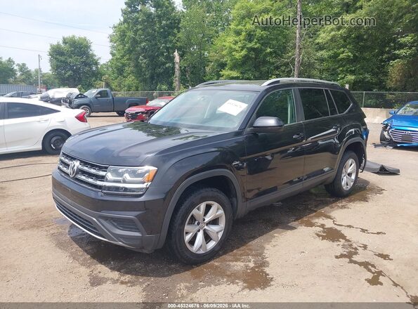 1V2HR2CA1JC501423 2018 VOLKSWAGEN ATLAS Black Առջևի ձախ երեք քառորդ տեսարան