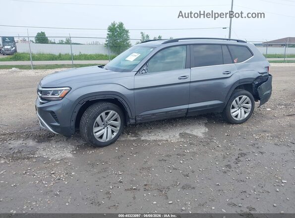 1V2HR2CA2MC596496 2021 VOLKSWAGEN ATLAS Gray Vista tres cuartos delantera izquierda