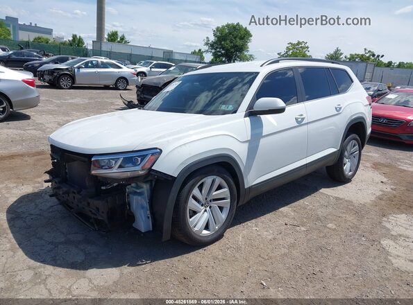 1V2HR2CA5MC554288 2021 VOLKSWAGEN ATLAS White Առջևի ձախ երեք քառորդ տեսարան