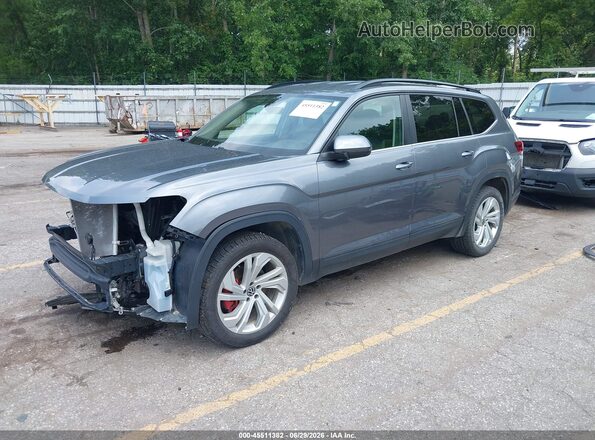 1V2HR2CA9MC551796 2021 VOLKSWAGEN ATLAS Gray Առջևի ձախ երեք քառորդ տեսարան