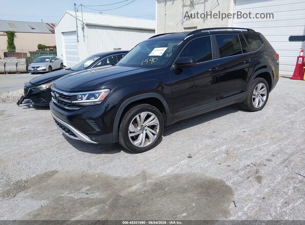 1V2HR2CA9MC589285 2021 VOLKSWAGEN ATLAS Black Передня ліва чверть