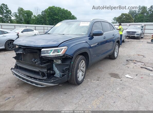 1V2JC2CA5NC229628 2022 VOLKSWAGEN ATLAS Синий Передняя левая четверть