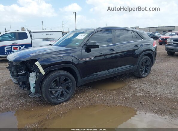 1V2JE2CA5MC236765 2021 VOLKSWAGEN ATLAS Черный Передняя левая четверть