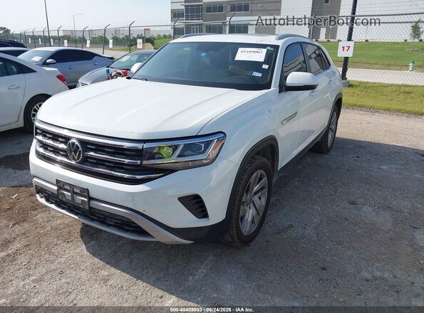 1V2JE2CA7MC223953 2021 VOLKSWAGEN ATLAS White წინა მარცხენა ხედი სამი მეოთხედიდან