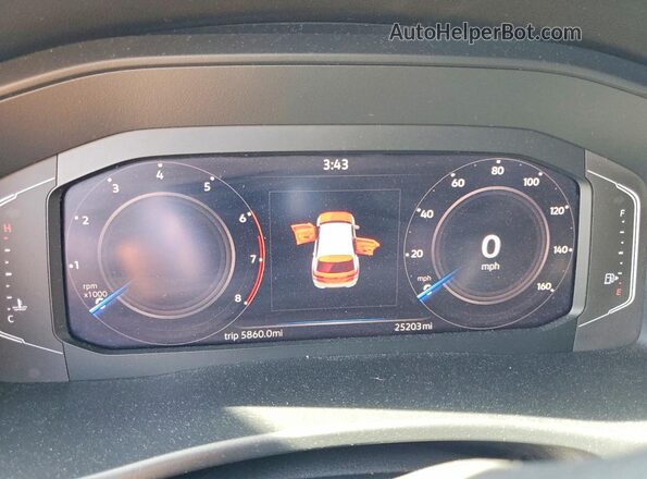 1V2JE2CA8PC222380 2023 VOLKSWAGEN ATLAS Черный Вид щитка приборов